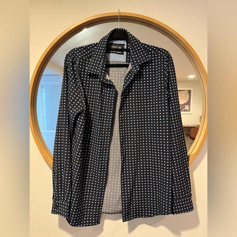 Denim & Flower Button Down Shirt